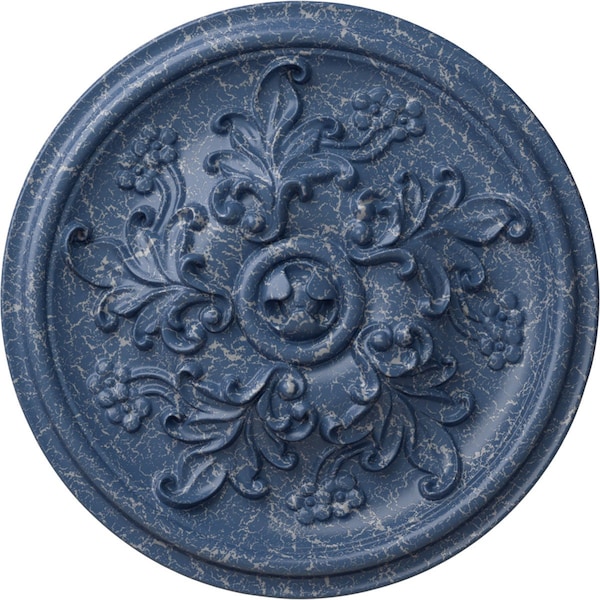 Ekena Millwork Katheryn Ceiling Medallion (Fits Canopies up to 2 1/8"), 14 1/2"OD x 2 3/4"P, Americana Crackle CM14KTAMC - main